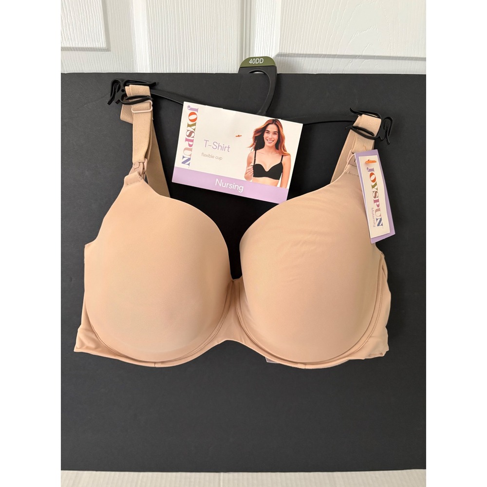Joyspun Women Nursing T-Shirt Bra 40DD Beige‎ Nude Flexible Cup JS90029 NWT